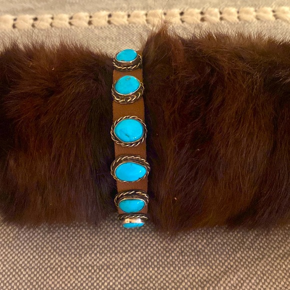 Authentic Turquoise Bracelet stamped with price tag on it.